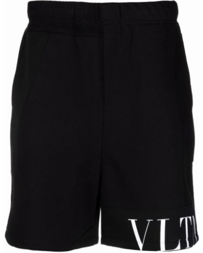 Pantalones cortos deportivos con estampado Valentino negro