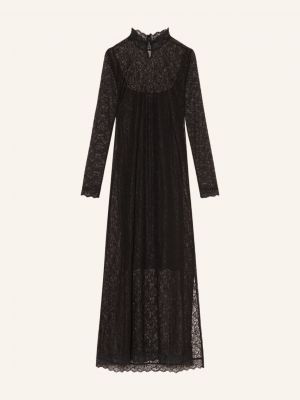 Sukienka długa koronkowa Allsaints czarna