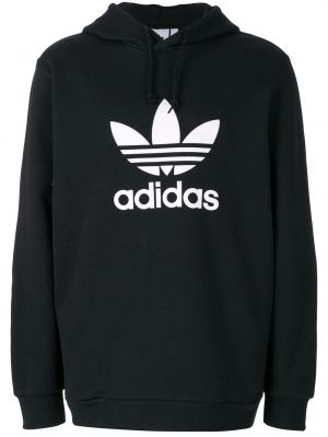 Kapučdžemperis Adidas melns