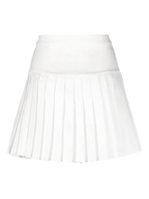 Plisuotas siuvinėtas mini sijonas Lacoste balta
