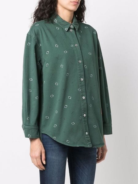 Koszula z nadrukiem z wzorem paisley Kenzo zielona