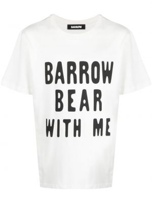 Bavlnené tričko s potlačou Barrow biela