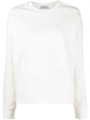 Siuvinėtas fliso džemperis Moncler balta