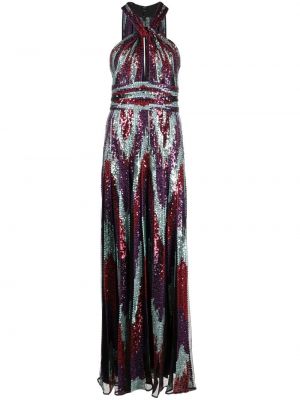 Вечерна рокля бродирана с пайети Elie Saab черно