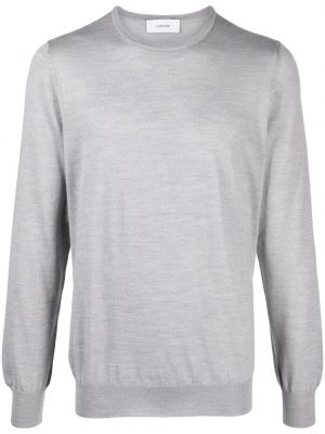 Vlněný svetr s kulatým výstřihem Lardini šedý