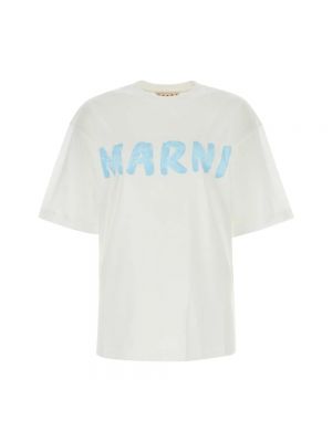 Oversize t-shirt Marni weiß