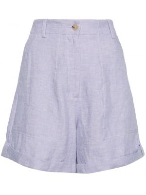 Lanene kratke hlače Forte_forte vijolična