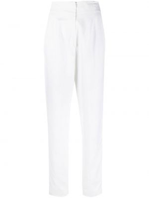 Rovné kalhoty Versace Pre-owned bílé