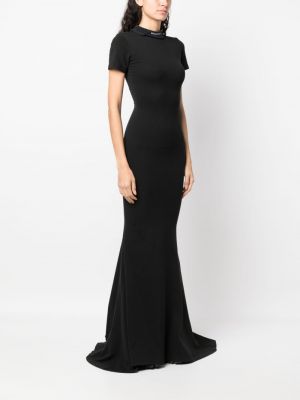 Večerní šaty s výšivkou Balenciaga černé