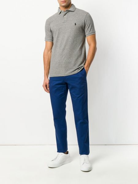 Pantalon chino brodé Polo Ralph Lauren bleu
