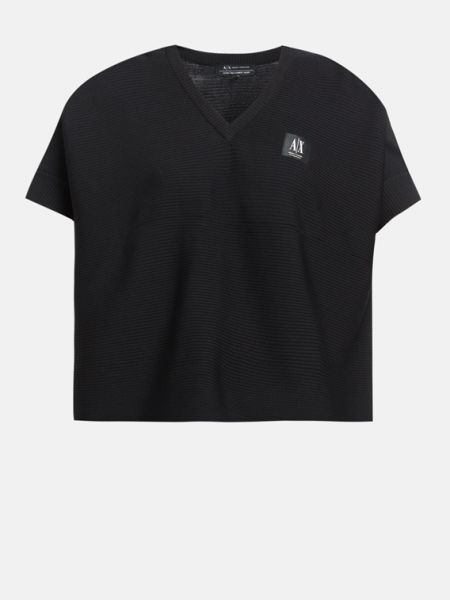 Пуловер с коротким рукавом Armani Exchange черный