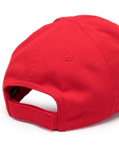 Gorra con bordado Balenciaga rojo