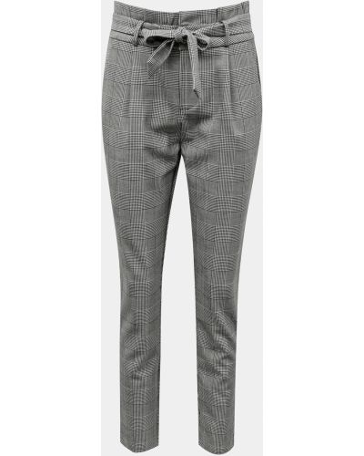 Kostkované kalhoty Vero Moda šedé