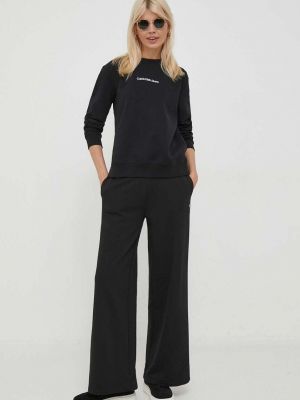Spodnie sportowe z wysoką talią Calvin Klein Jeans czarne