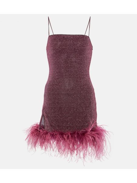 Šaty s perím Oseree fialová