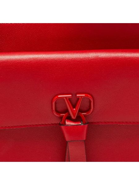 Kopertówka skórzana Valentino Vintage czerwona