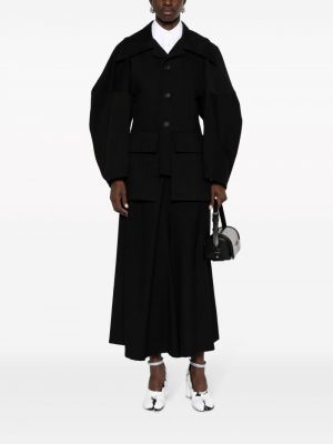 Bavlněná bunda relaxed fit Yohji Yamamoto černá
