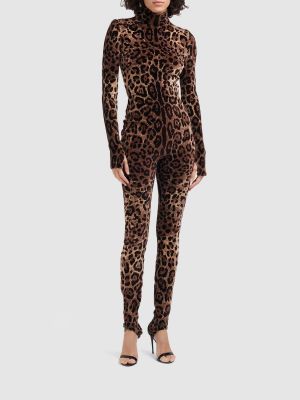 Žakárový leopardí overal Dolce & Gabbana