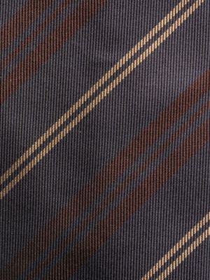 Cravate en soie à rayures Lardini bleu