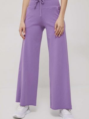 Deha pantaloni femei, culoarea violet, neted