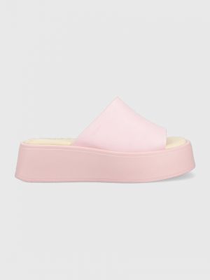 Sandale din piele cu platformă Vagabond roz