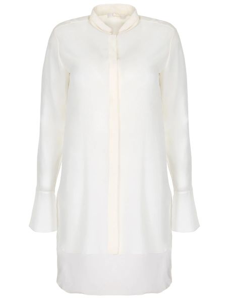 Белая шелковая блузка Chloé