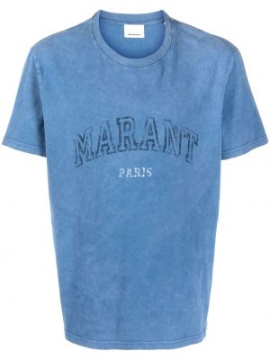 Koszulka z nadrukiem Isabel Marant niebieska