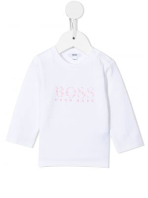 T-shirt for piger Boss Kidswear hvid