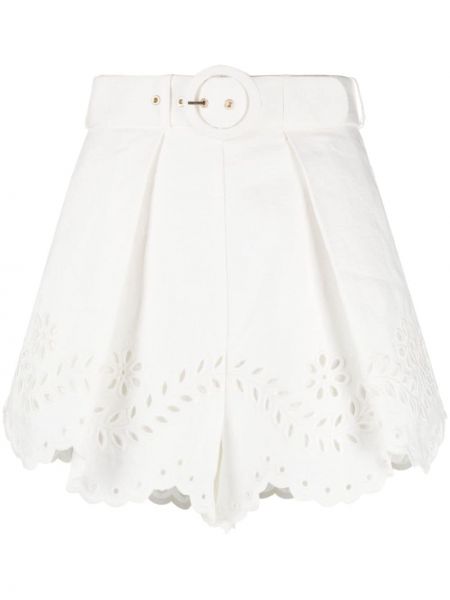 Pantaloncini di lino Zimmermann bianco