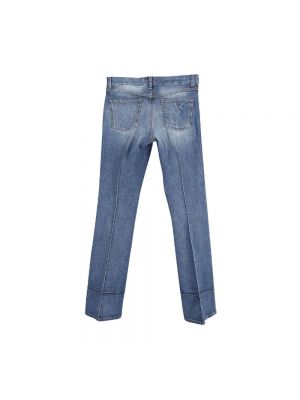 Jeansy bawełniane Yves Saint Laurent Vintage niebieskie