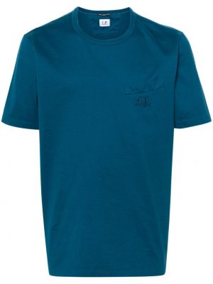 Bavlněné tričko s výšivkou C.p. Company modré