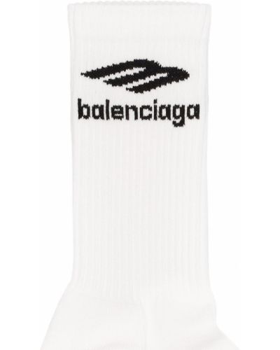 Bavlnené ponožky Balenciaga biela