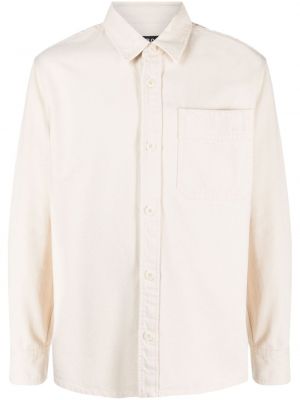 Памучна риза с джобове A.p.c. бяло