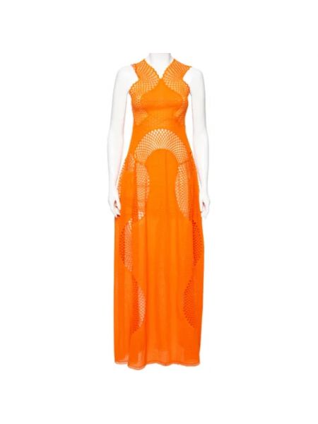 Sukienka bawełniana Stella Mccartney Pre-owned pomarańczowa