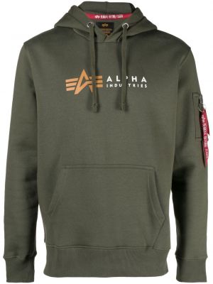 Hoodie Alpha Industries grön