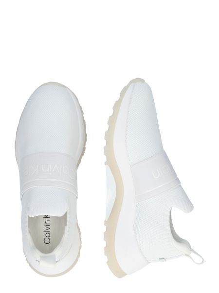 Slip on domáce papuče so sieťovinou Calvin Klein biela
