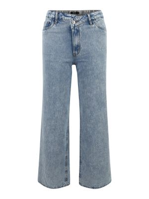 Bavlnené džínsy s vysokým pásom na zips Lmtd - modrá