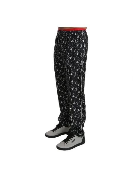 Pantalones rectos con estampado de salón Dolce & Gabbana
