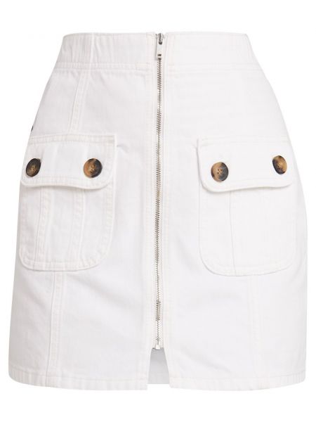 Biała spódnica jeansowa Topshop Petite