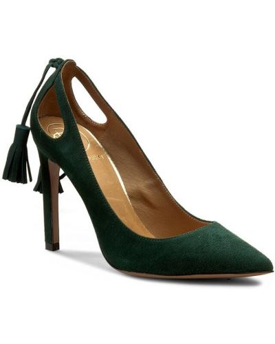 Pantofi cu toc cu toc Baldowski verde