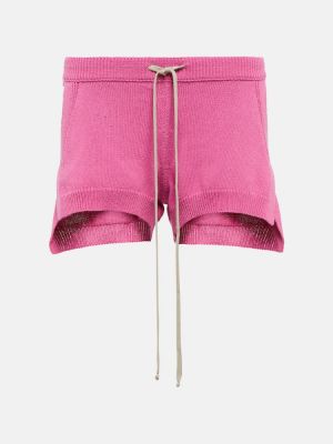 Pantaloncini di cotone Rick Owens rosa