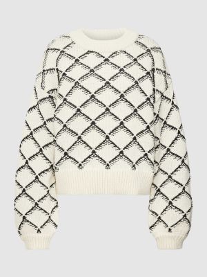 Dzianinowy sweter Selected Femme biały