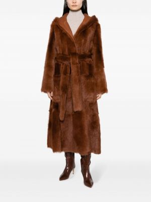 Oboustranný kabát s kapucí Liska hnědý