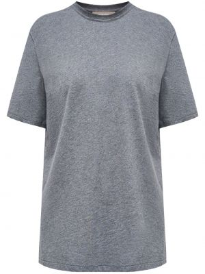 Bavlnené tričko s okrúhlym výstrihom 12 Storeez sivá