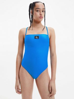 Stroj kąpielowy jednoczęściowy Calvin Klein Underwear niebieski