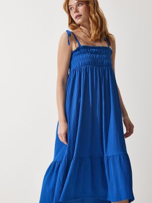 Dzianinowa sukienka Happiness İstanbul niebieska