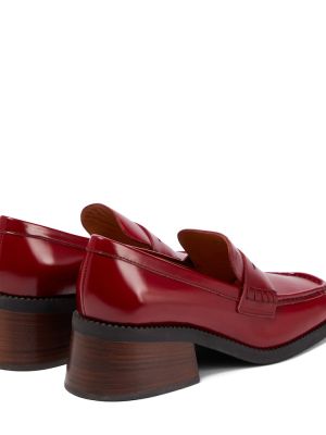 Pantofi loafer din piele Tod's roșu