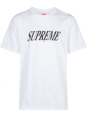 Βαμβακερή μπλούζα Supreme λευκό