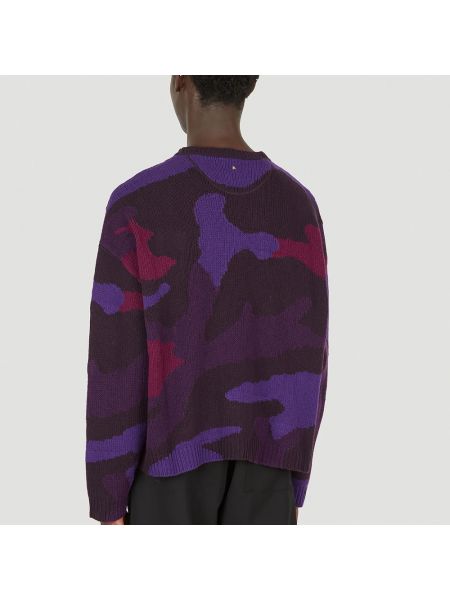 Jersey de punto de tela jersey de camuflaje Valentino violeta
