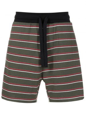 Bermuda kratke hlače s črtami s potiskom s tropskim vzorcem Osklen zelena